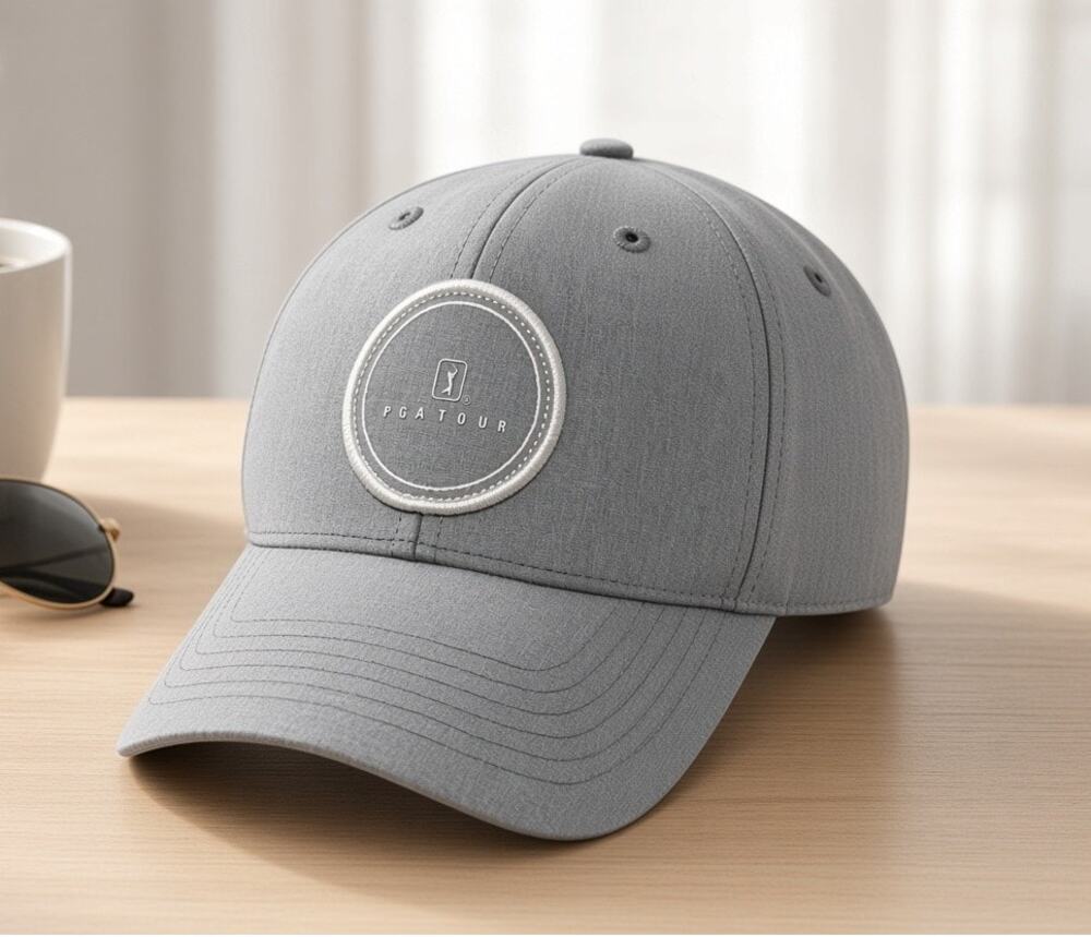 PGA Tour Airflux Mesh Golf Hat Gray Mens Adjustable Snapback Pro Series Cap